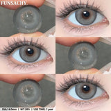Qfdian  1 Pair Black Series Contact Lenses for Eyes Big Blakc Eyes Softlens Beautiful Pupils Natural Brown Lens Yearly Cosmetic