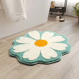 Qfdian  Creative Cute Bath Mat Shell/flower/Halloween Pumpkin/frog Shape Bathroom Decorative Area Rugs Water Absorbent Anti-slip Mats