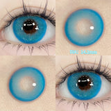 Qfdian  2pcs/pair New Cosplay Contact Lenses for Eyes Makeup Pupils Cosmetics Blue Eye Color Lenses for Myopia Lens 14.2/14.5mm