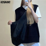 Qfdian High-capacity Y2k Aesthetic Casual Shoulder Bag Simple Grunge All Match Handbags Vintage Women Trendy Crossbody Bags Streetwear