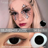 Qfdian  Cosplay Blind Black Lenses Anime White Eye Color Lens Halloween Vampire Lenses Cosmetic Colorful Multicontacts Red Lens