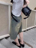 Qfdian  Summer New Fashion Loose Women's Slim Straight Leg Wide Leg Shorts American Retro Oversized Women Versatile Denim Shorts