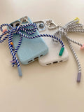 Qfdian Colorful summer leather fundas for iphone 15 pro max 13pro 14pro 15promax 12 14 13 ins bowknot rope pendant simple phone case
