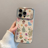Qfdian  Summer Floral  Phone Case ,For IPhone 16 Pro 15 13 14 12 11 Pro Max 14 Plus ,Soft Drop-resistant Cover Protective Case