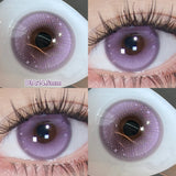 Qfdian  Daily Disposable 10PCS Colored Contact Lenses for Eyes Myopia Lens Beauty Pupils Eye Lenses Fashion Blue Purple Lenses