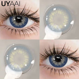Qfdian NEW Blue Eye Color Lens 1 Pair Green Colored Pupils for Eyes Natural y2k Fashion Lenses Korean Style Colorcon Eye Contacts