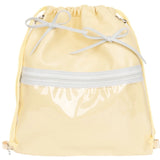 Qfdian Drawstring Bow Pleated Shoulder Crossbody Bags Transparent Casual Travel Ita Bag Fashion Ins Sweet Women Backpacks Y2k Aesthetic