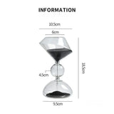 Qfdian  Creative Glass Hourglass Timer Home Art Alien Three Sections Sand Clocks Desktop Office Decor Creative Gifts Modern Home Decor