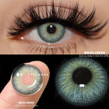 Qfdian 1 Pair Colored Contact Lenses for Eyes Blue Contact Lenses Yearly Beautiful Pupils Fashion Contact Lenses Green Lenses