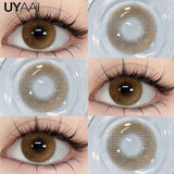 Qfdian  NEW Color Contact Eye Color Lenses Makeup Natural Black Lens Cosmetics Pink Eyes Lenses Woman Makeup Blue Beauty Contacts