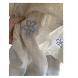 Qfdian  Finished Embroidery Simple Curtains for Living Room Linen Blackout Bedroom Floor To Ceiling Windows Custom Thermal