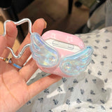 Qfdian 3D Crystal Wing Star Earphone Case Protect For Airpods 1 2 3 4 Cover Soft Shockproof For Air Pods Pro Pro2nd Fundas