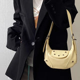 Qfdian Luxury Design Fashion Sweet Y2k Aesthetic Shoulder Bag Korean Chic Kawaii Star Handbags All Match Office Lady Crossbody Bags