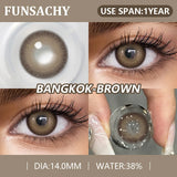 Qfdian  2pcs High Quality Color Contact Lenses for Eyes Cosmetic Gray Lenses Contact Fashion Beauty Pupil Eye Contacts Yearly
