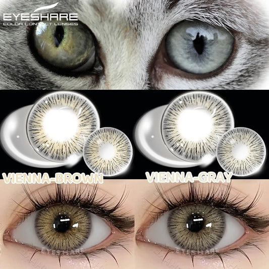 EYESHARE 1 Pair Natural Colore Contact Lenses Color Contact Lenses for Eyes Blue Lenses Big Eye Lenses Yearl Eye Contacts Lenses