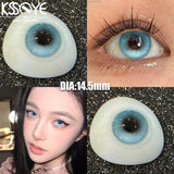 Qfdian 1 Pair New Lenses with Myopia Degree Grade 0.00- 8.00 Pink Blue Grey Beauty Pupilentes Soft Lens Yearly ﻿