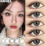 Qfdian 1 Pair Brown color Contact Lenses for Eyes Blue Lenses Gray contact Lenses eye makeup Eye Cosmetics