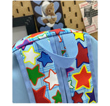 Qfdian High-capacity Ins Women Students Backpack Sweet Kawaii Casual All Match Schoolbags Harajuku Y2k Aesthetic Star Print Backpacks