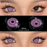 Qfdian 1 Pair Cosplay White Colored Contact Lenses Black Lenses Halloween Beauty Makeup Lens Vampire Red Lenses Anime Colorcon