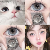 Qfdian 2PCS Yearly Myopia Prescription Colored Contacts Lens for Eyes Cosmetics Beauty Pupil Fast Shipping Fashion Purple