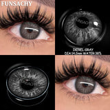 Qfdian  1pair IKEREL Color Contact Lenses for Eyes Blue/Brown/Gray/Green Softlens Natural Eye Contacts Yearly Cosmetics Pupils