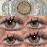 Qfdian Cosmetic Contact Lenses with degree Cospaly Red Colored Contact Lens for Eyes diopters Beauty Pupils Makeup Natural 2pcs/pair