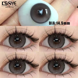 Qfdian 1 Pair New Colored Lenses for Eyes with Myopia Prescription Blue Eyes Contacts Lens Beauty Pupil Yearly Use Fast Shipping