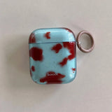 Qfdian Cartoon Cute Amber Blue Clear Soft Earphone Case For AirPods 4nd Air Pods 3 Pro 2 With Keychain Fall Prevention Protective Cover