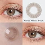 1 Pair/2pcs Fashion Natural Brown Lenses 14mm Colored Contact Lenses For Eyes Small Beautiful Pupil with Myopia Degree