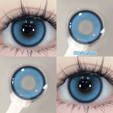 Qfdian  1pair Halloween Colored Contact Lenses With Cosplay Red Contact Lenses Blue Beauty Makeup Lens Purple Pupils Cute Lens