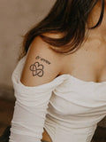 Qfdian  1pc Heart Shape Temporary Tattoo Sticker, ECG Finger Waterproof Fake Tattoo, Realistic Heart Tattoo Decal On Neck, Arms Unisex