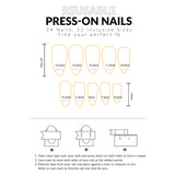Qfdian  24pcs Bowknots Love Heart Pattern Press On Nails Cute Fresh Short Round French Style False Nails Korean Sweet Wearable Fake Nail
