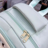 Qfdian  High-capacity Kawaii Girls Travel Backpacks Y2k Women Students Cellphone Bags Patchwork Contrast Color Cartoon Print Schoolbags