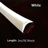 Qfdian  1pc 2m/78.74in Self-Adhesive Wall Inner Corner Skirting Line Can Hide Network Cable Ceiling Caulk Decoration Tape Wall Strip PVC