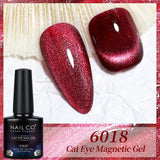 Qfdian  Transparent Cat Eye Gel polish Crystal Magnetic Gel Nail Polish Nail Semi Permanent Varnish UV Gel Nails Art Soak