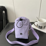 Qfdian  Streetwear Casual Simple Mini Cellphone Bags Y2k Aesthetic Fashion Trendy Shoulder Bag Women Vintage Pleated Handbags Crossbody