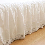 Qfdian 1Pc High Quality Pure Cotton Lace Bed Skirt, Bedspread, Bed Sheet, Bed Cover, Luxury Korean Princess Wedding Bedding Set