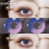EYESHARE 1Pair Purple Lenses for Eyes Color Contact Lenses for Eyes Pink Anime Colored Lens Y2K Lenses for Natural Eye Yearly