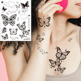 Qfdian  Waterproof Temporary Tattoo Stickers  Mandala Lace Hand Finger Wedding White Fake Tatto Flash Tatoo Body Art for Women Bride