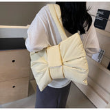 Qfdian  Korean Office Lady Casual Women's Handbags All Match Fashion Y2k Aesthetic Chic Shoulder Bags Sweet Fairy Elegant Underarm Bag