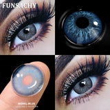 Qfdian  1Pair New Colored Contact Lenses for Eyes Big Black Eye Lens Natural Yearly Cosmetics Beauty Women Men Pupils Fast Ship