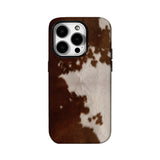 Qfdian Brownish White Mottled Texture Phone Case For IPhone 16 15 14 13 12 11 X XS XR XSMAX 7 8 Pro Max Plus Double-layer Back Cover
