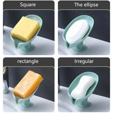 Qfdian Creative Soap Holder Bathroom Soap Box Storage Sponge Tray Suction Cup Soap Dish Bathroom Kitchen Household Shelf Accessorie