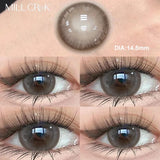 Qfdian 1 Pair Myopia Colored Contact Lenses Natural Look Pupils Beauty Color Lens Eyes Contacts Cosmetics For Women Colour Makeup