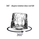 Qfdian  160Ml Tumbler Glass Rotating Whiskey Glass Creative Gyro Glass Drinkware Red Wine Glass Shake Decompression Glass Wine Cup