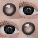 Qfdian  1 PAIR Big Brown Contact Lenses for Makeup Eyes Big Black Lenses Myopia Color Contact Lenses Belleza Pupils Grey Lenses