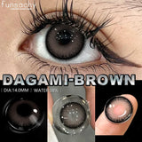 Qfdian  Cosmetics Color Contact Lenses 1pair Brown Color Lens Fashion Lenses Korean Lenses Grow Eye Big Eye Lens Gray Contacts