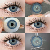 Qfdian  Korean Lenses Color Contact Lenses for Eyes 1pair Natural Colorcon Eye Lens Blue Green Eye Lens Beautiful Pupil Yearly
