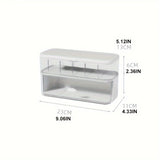 Qfdian  Double Layer Transparent Data Cable Organizer Boxes Home Office Desktop Charger Storage Box Double Layer Adjustable Compartment