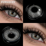 Qfdian  New AVELA Contact Lenses Natural Brown Eye Makeup Contacts Grey Color Lens Korean Softlens Yearly Cosmetics for Women